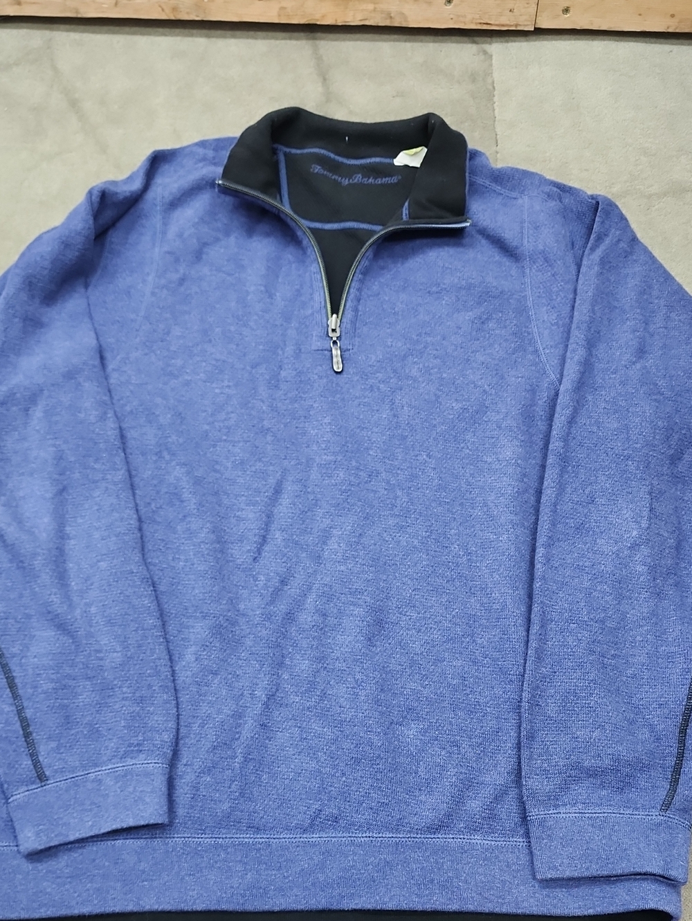 Tommy Bahama Blue Half-Zip Lightweight Shirt Jacket